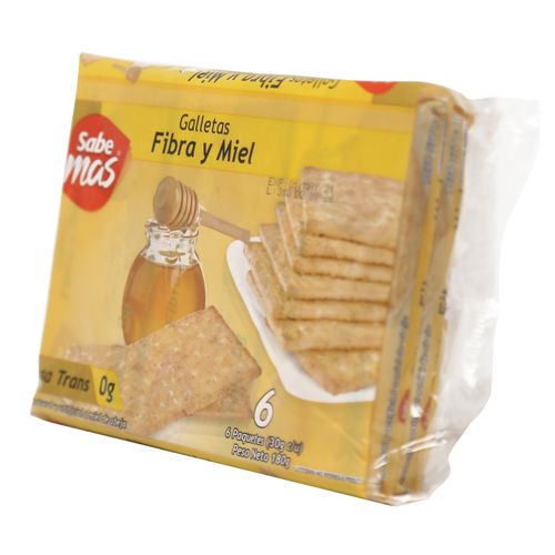 Galleta Sabemas fibra miel - 180 g