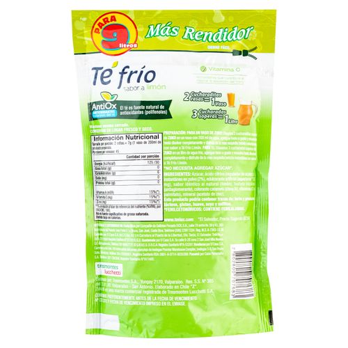 Bebida En Polvo Zuko Té Frio Limón 315g