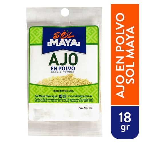 Ajo En Polvo Sol Maya Bolsa - 18gr