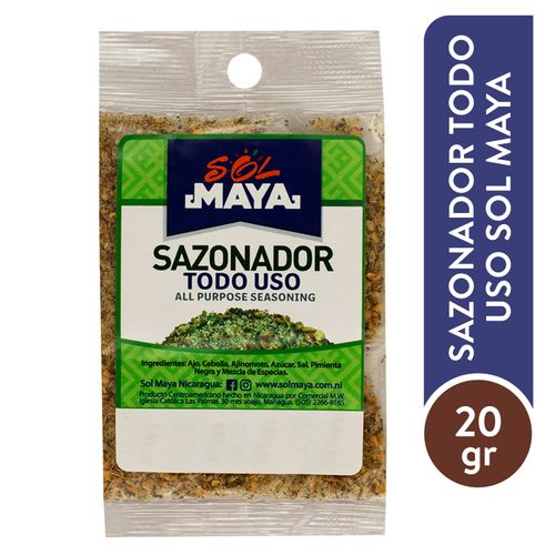 Sazonador Sol Maya Todo Uso Bolsa - 20gr