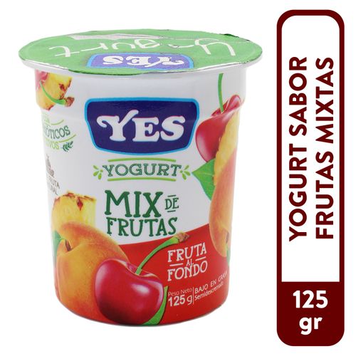 Yogurt Yes Cremoso Fruta Al Fondo Mix De Frutas - 125gr