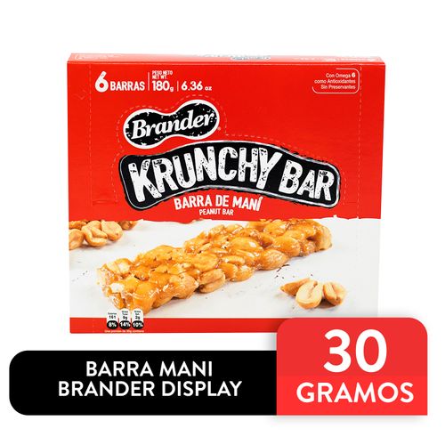 Barra Brander De Mani Krunchy Bar - 180Gr