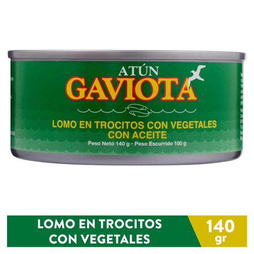 Atun Gaviota Lomo Trocitos Con Vegetales-100gr