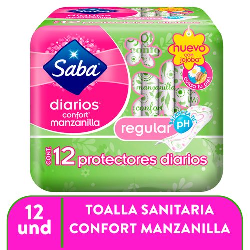 Protectores Saba Dia Confort Manzanilla - 12 Unidades