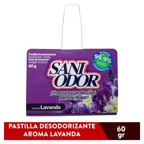 Desodorante Sanitario Saniodor Pastilla Lavanda - 60 g