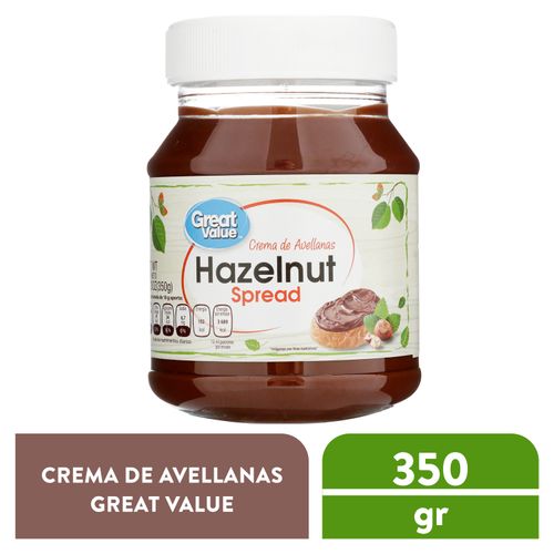 Crema Great Value de avellanas - 350 g