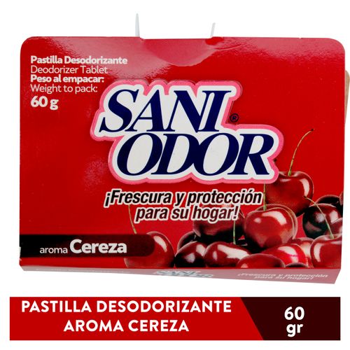 Desodorante Sanitario Saniodor Pastilla Aroma Cereza - 60 g