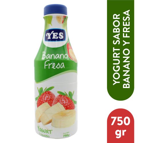 Yogurt Yes líquido banano y fresa - 750 g