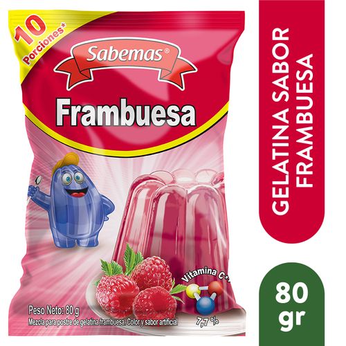 Gelatina Sabemas sabor frambuesa - 80 g