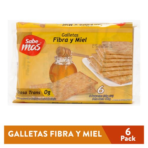 Galleta Sabemas fibra miel - 180 g