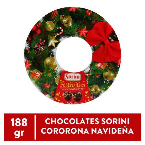 Chocolate Sorini corona navideña - 188 g