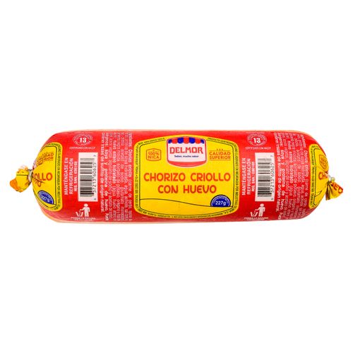 Chorizo Delmor Criollo Con Huevo - 227Gr