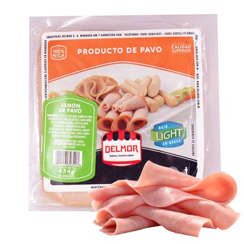 Jamón De Pavo Delmor Bajo En Grasa - 454 g