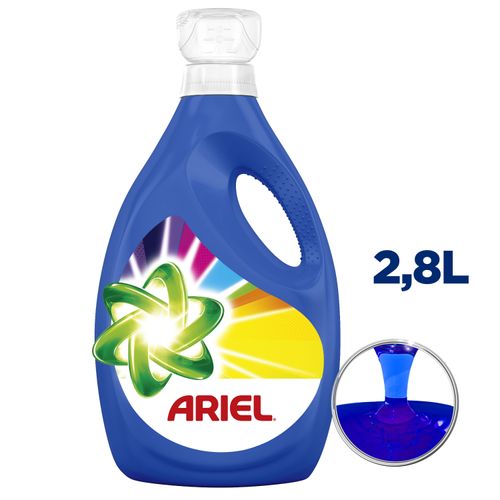 Detergente Líquido Concentrado Ariel Revitacolor Para Ropa Blanca Y De Color 2,8l