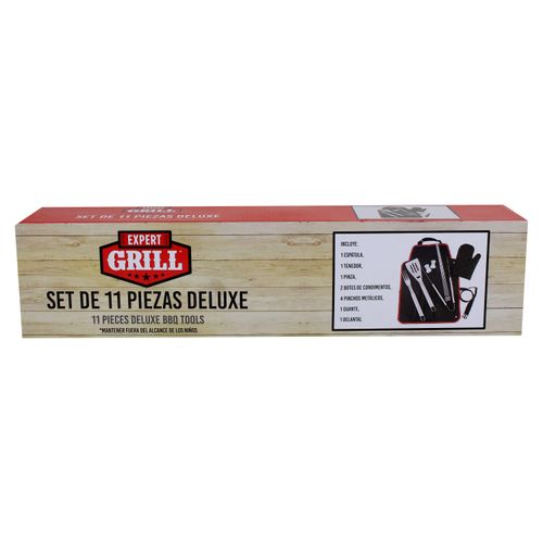 Set Utensilios Expert Grill Acero Inoxidable Para Bbq 10 Piezas