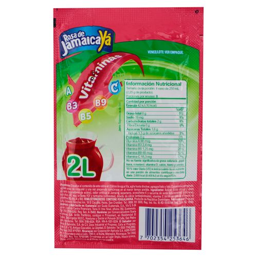 Bebida en polvo Yá sabor jamaica   - 15 g
