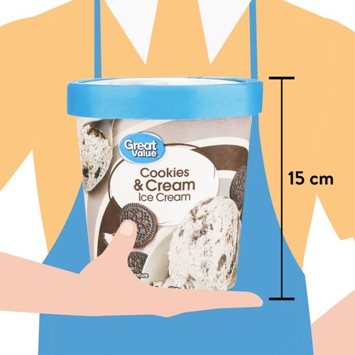 Helado Great Value galleta y crema - 473 ml