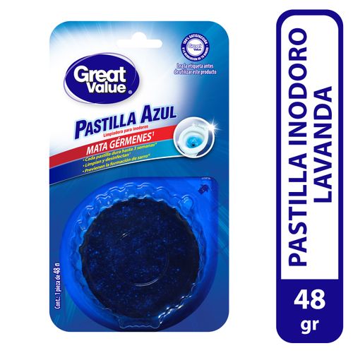 Pastilla Great Value Azul Para Inodoro - 48 g