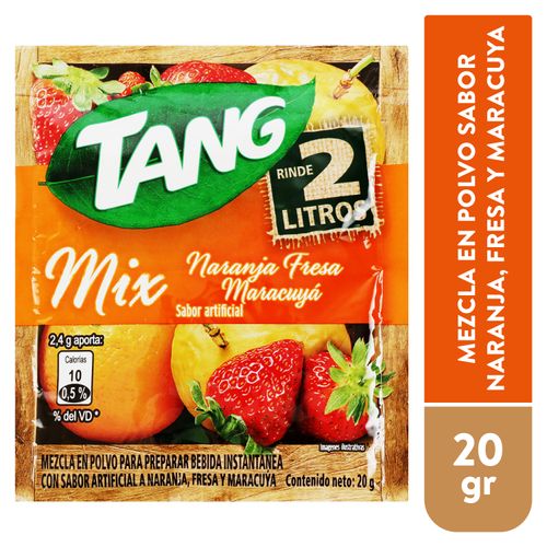 Bebida En Polvo Tang Sabor Naranja Fresa Maracuyá - 20g