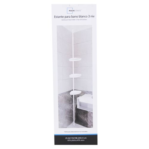 Estante para baño 3 niveles Mainstays color blanco