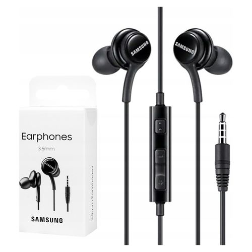 Audífonos Samsung earphones color negro con gomas de repuesto - ud