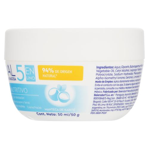 Crema Facial Nivea 5 En 1 Nutritivo -50ml