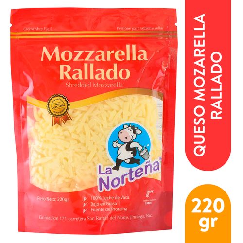 Queso Mozzarella La Norteña Rayado - 220gr