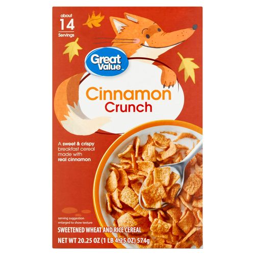 Cereal Great Value, Canela Crunch - 574 g