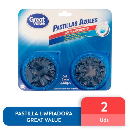 Pastilla Inodor Great Value Azul 2 Pack