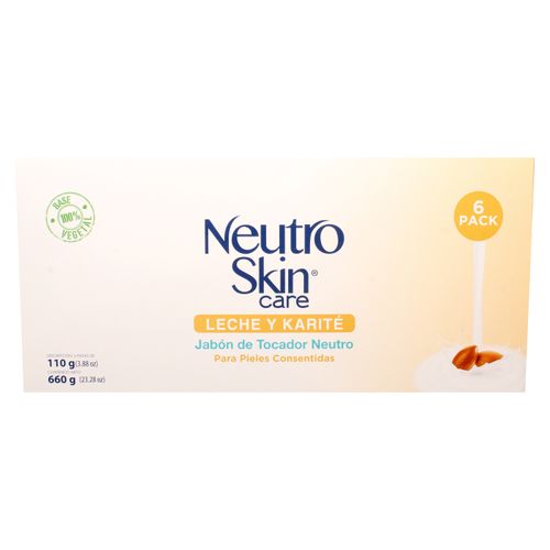 Jabón Neutroskin Leche Y Carite 6P 660Gr