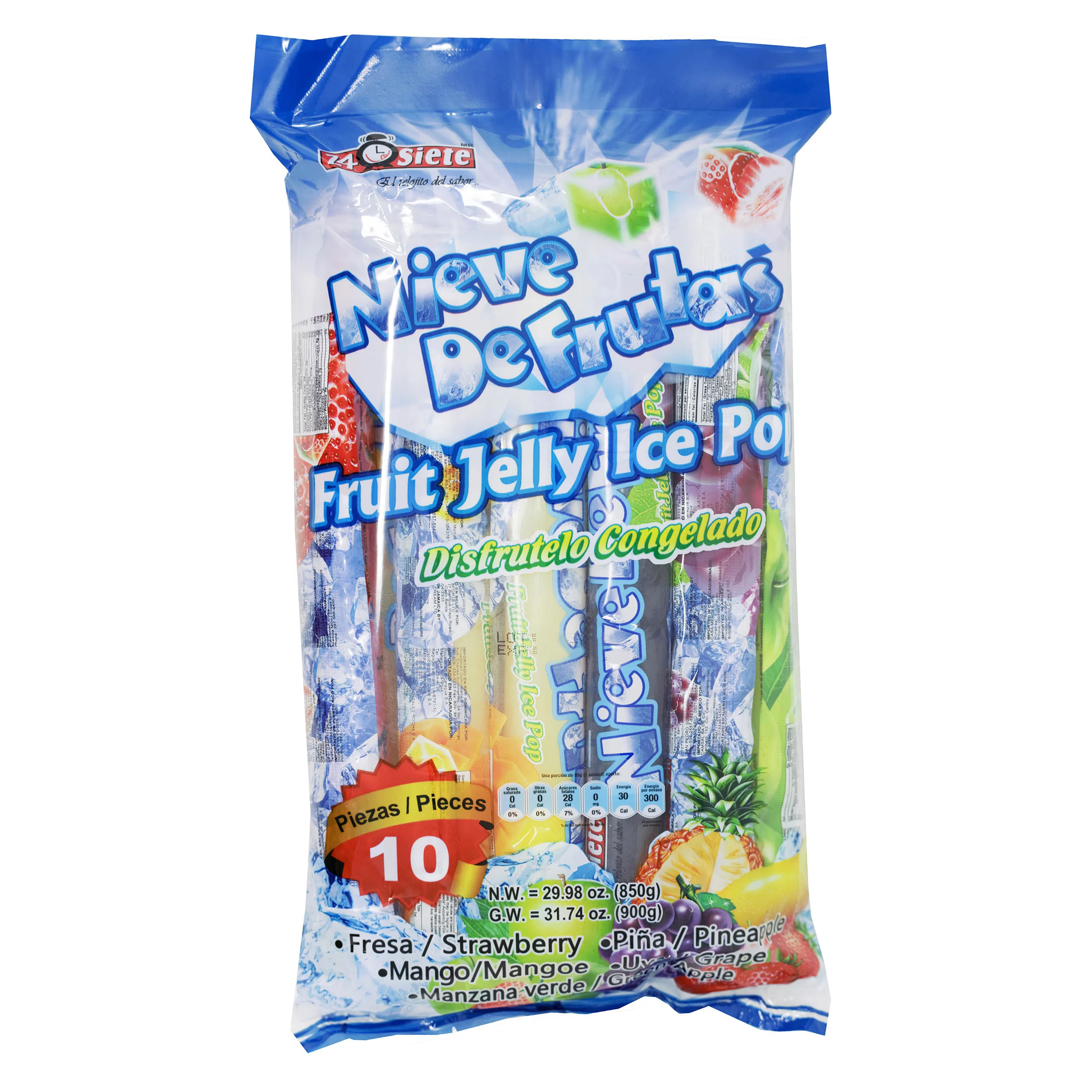 Gelatina 24siete Nieve Liquid Frut 900gr