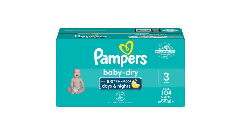 Comprar Pañales Pampers Baby-Dry, Talla -104 Uds Walmart