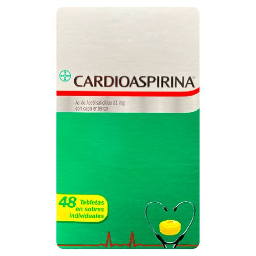 Cardioaspirina Bayer 48 Tabletas - 81mg