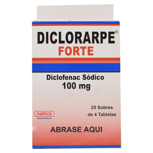 Diclorarpe Forte Rarpe 100 Mg 25X4 Tabletas