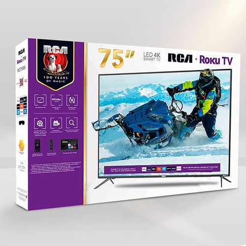 Pantalla RCA smart 4k 75 pulgadas modelo RC75RK