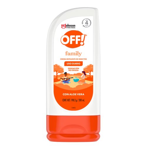 Repelente OFF! En Crema Family De Insectos, Con Aloe Vera - 200ml