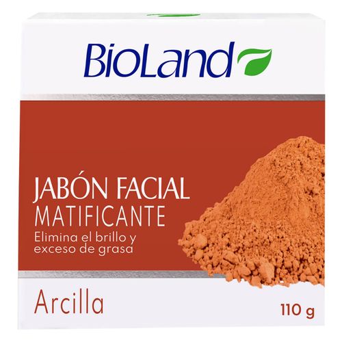 Jabón Facial Matificante Bioland Barra Arcilla - 110 g
