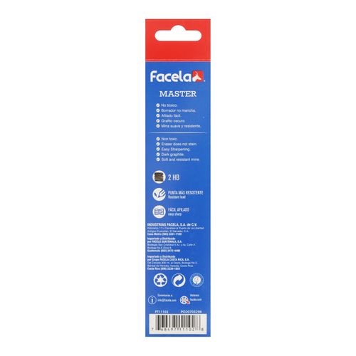 Caja lápices de grafito Facela master hexagonal - 12 Pzas