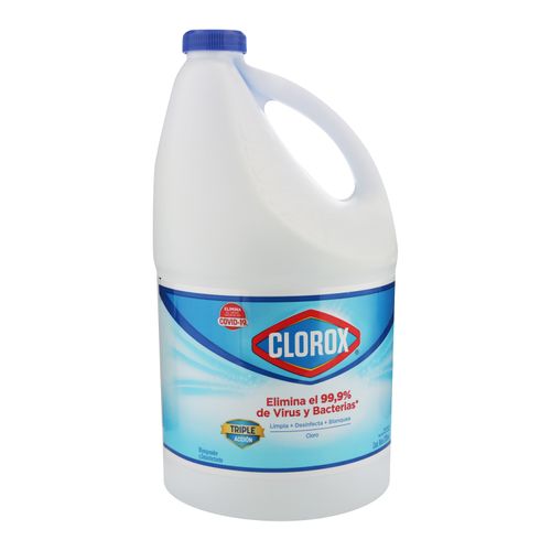 Cloro Marca  Clorox Fragancia Original Galón, Triple Acción - 3785ml