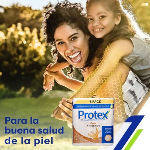 Jabón De Baño Protex Avena+Prebiótico En Barra 110g - 3Uds