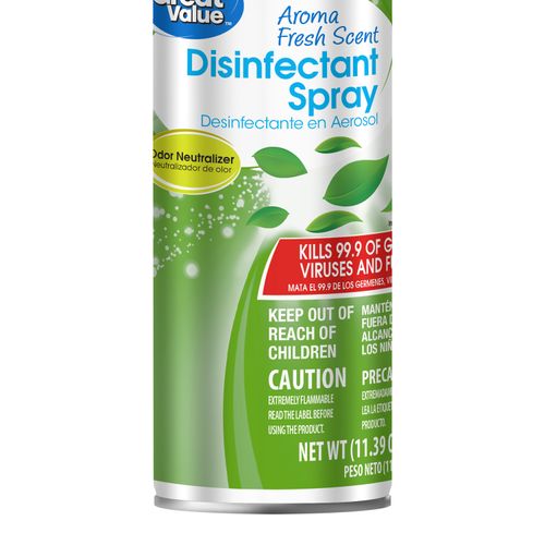 Desinfectante en aerosol Great Value neutralizador de olor aroma fresh scent - 323 g