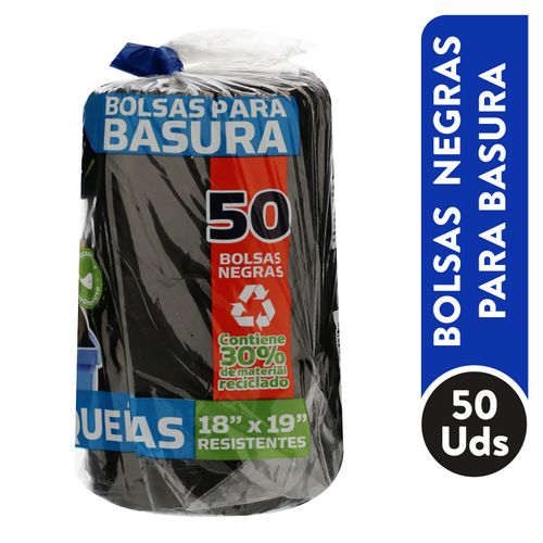 BOLSAS NEGRAS PARA BASURA 50L - Bercom Group