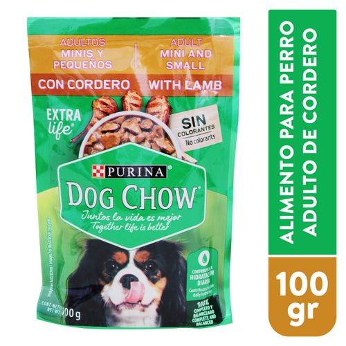Alimento Húmedo Adultos Minis Y Pequeños Purina Dog Chow Cordero 100gr