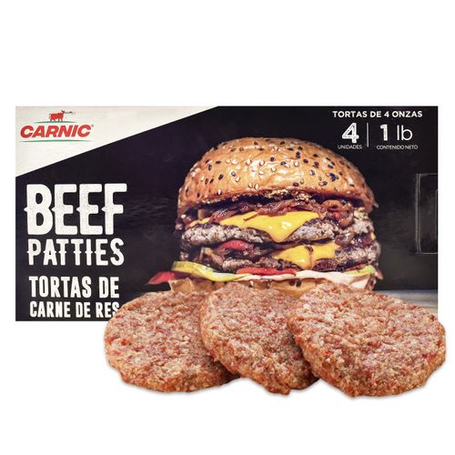 Totas de res Carnic beff patties - 1 lb