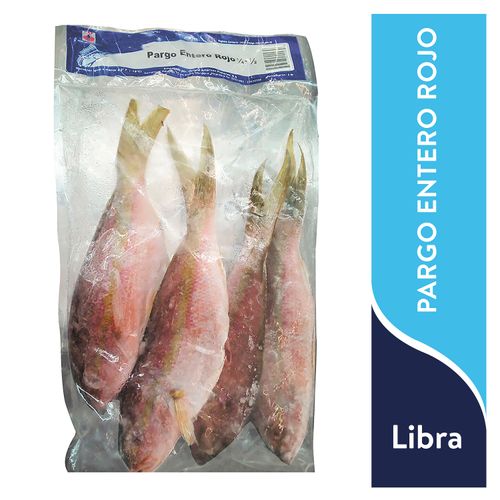 Pargo Entero Rojo 1/2 A 1Lb