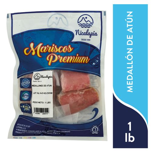 Medallones De Atun  Nicalapia Bolsa -1 Lb