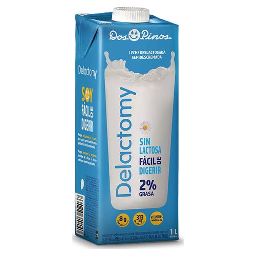 Leche Dos Pinos Delactomy Semidescremada 2% Grasa - 946 ml