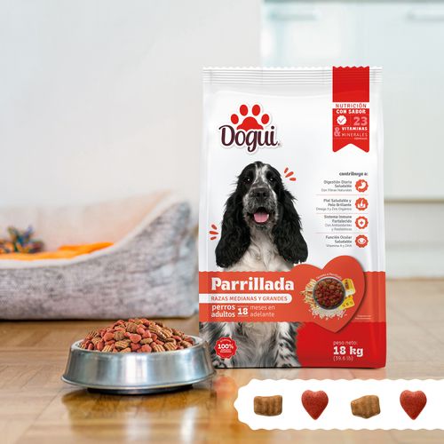 Alimento Dogui Perro Adulto Sabor Parrillada, 18 Meses En Adelante - 18kg