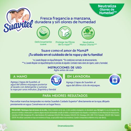 Suavizante de Telas Cuidado Superior Manzana -1900ml