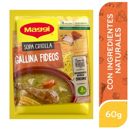 Sopa Maggi Criolla Gallina Fideos Sobre - 60g